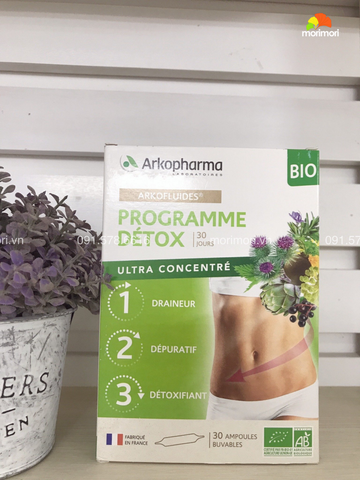 Thải Độc Gan Thận Da ARKOPHARMA PROGRAMME DETOX 30 ỐNG - Pháp