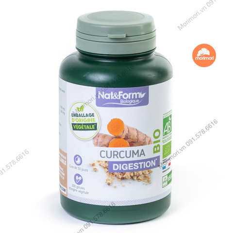 VIÊN TINH NGHỆ HỮU CƠ TỰ NHIÊN NAT&FORM CURCUMA BIO PHÁP (Mẫu mới)