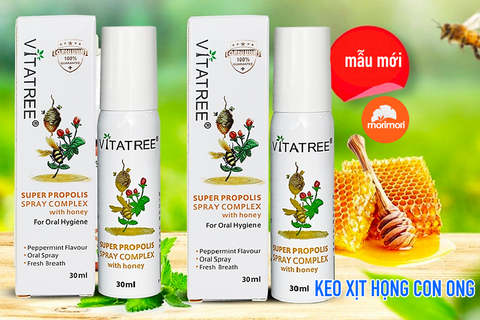 XỊT HỌNG KEO ONG VITATREE ÚC MẪU MỚI 30ML