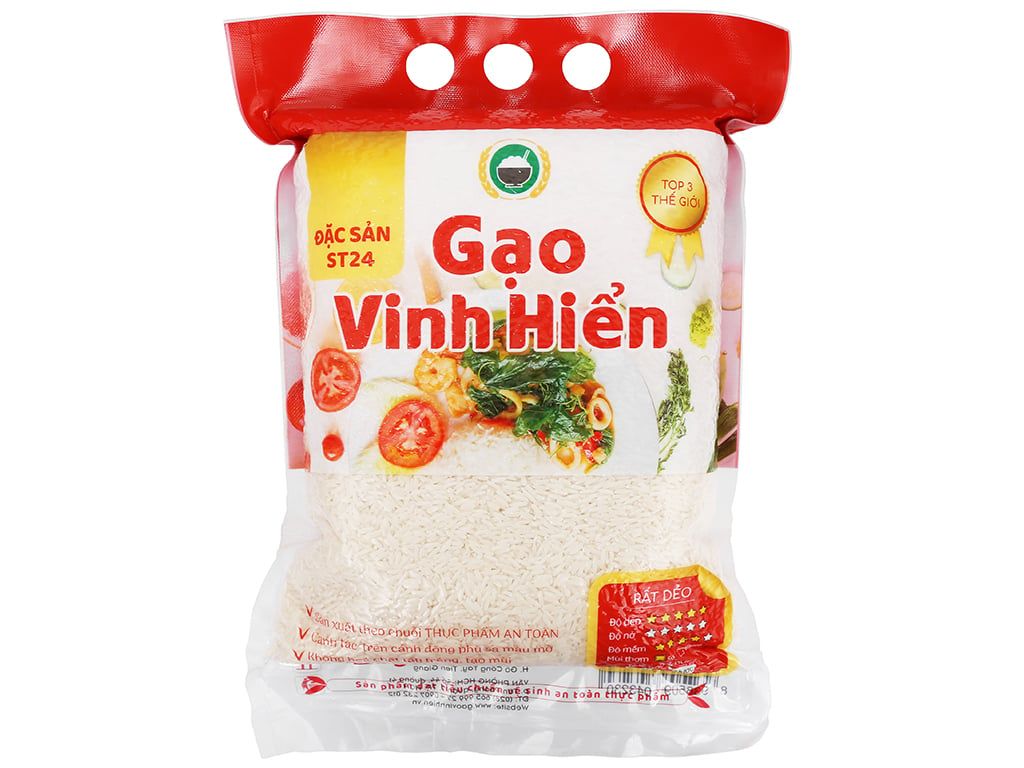  Gạo Ngon Top 3 Thế Giới ST24 Túi 2kg 