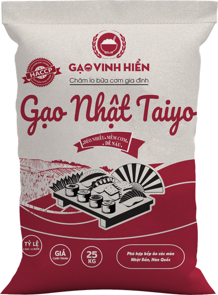  Gạo Nhật TAIYO Vinh Hiển túi 25kg 