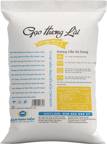  Gạo Hương Lài Vinh Hiển túi 25kg 