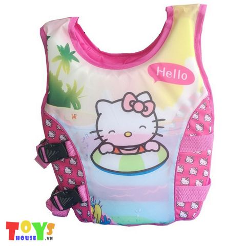 Áo Phao Bơi Trẻ Em Bằng Mút Hình Mèo Hello Kitty pb918