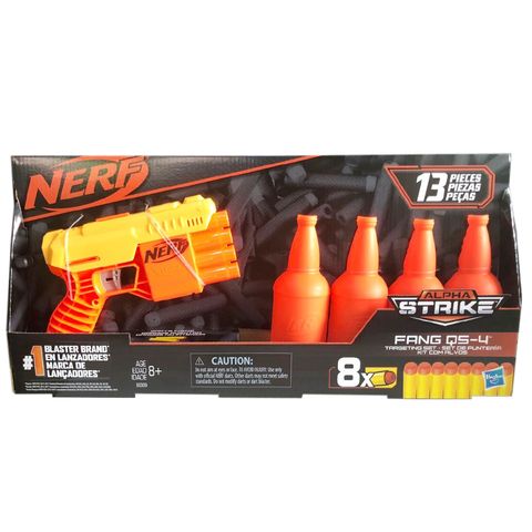 Bộ Súng Nerf 4 Nòng Và Chai Tập Bắn Alphastrike Fang QS-4