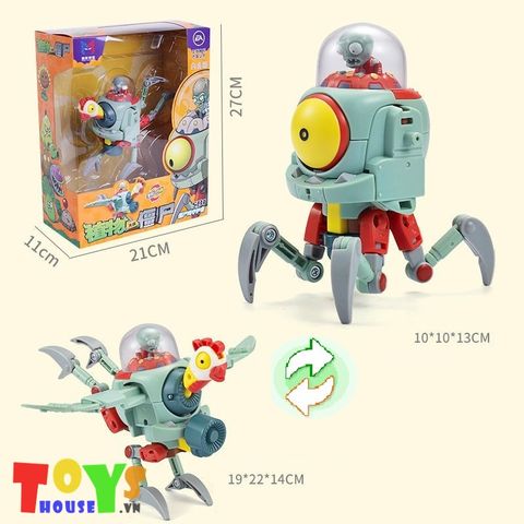 Đồ Chơi PvZ Zombie Robot Biến Hình Gà - Nhện