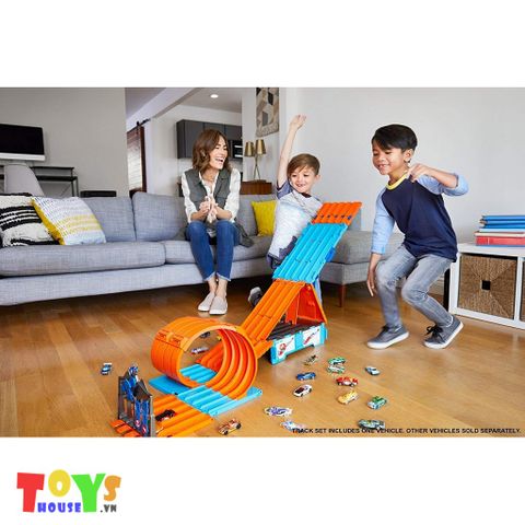 Bộ Đường Đua Xe Hot Wheels 4 Làn 3 trong 1 Race Crate 1 