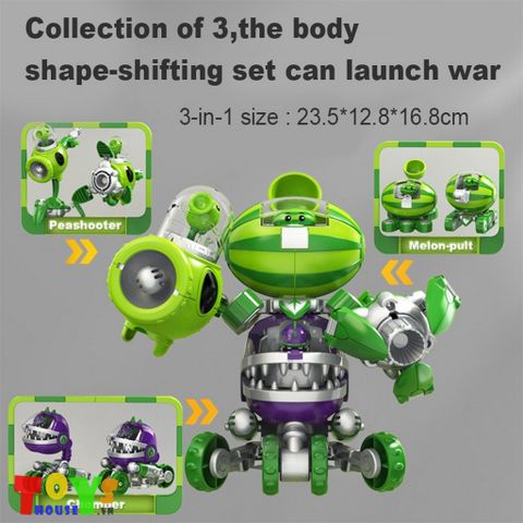 Đồ Chơi Robot Biến Hình Hợp Thể Plants Trong Game PvZ 1 