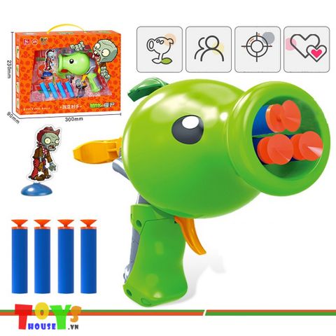 Súng Đạn Mút Peashooter Đồ Chơi PvZ 1 