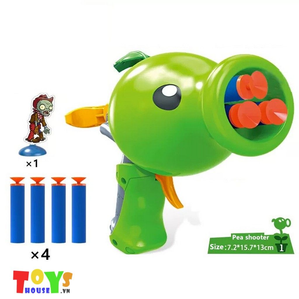 Súng Đạn Mút Peashooter Đồ Chơi PvZ