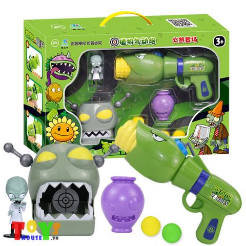 Bộ súng đồ chơi Plant Corn Cannon bắn Zombie Boss Tiến Sĩ