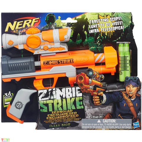  Súng Nerf Zombie Strike ZED Squad Clear Shot Blaster 