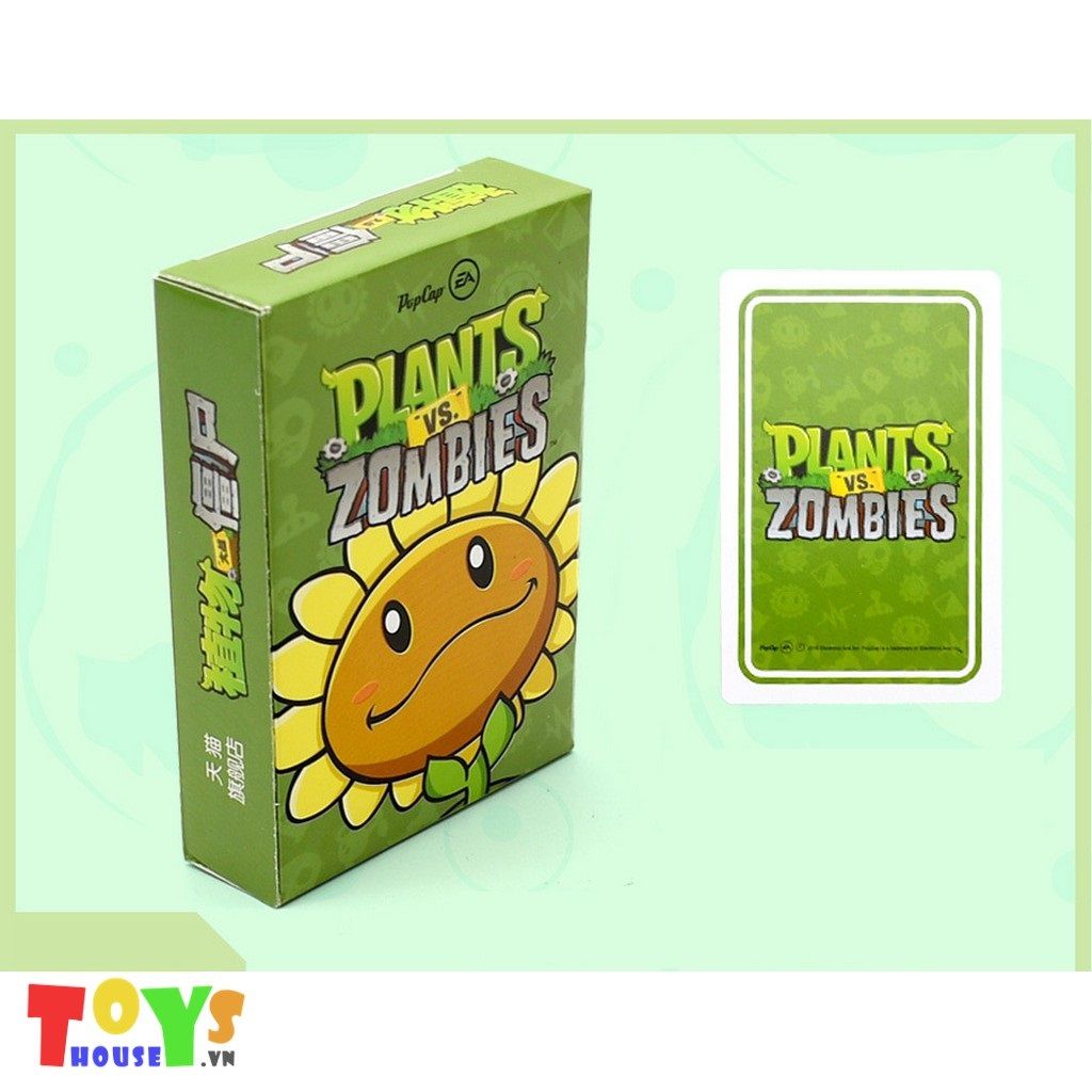 Bộ Thẻ Hình Bài Plants VS Zombies Xanh Lá