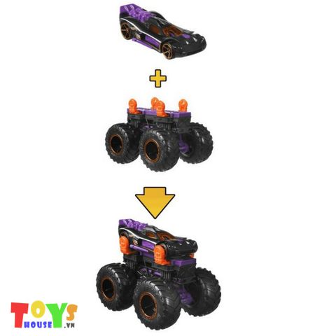 Bộ Xe Hot Wheels Monster Truck Maker Tím