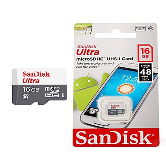 Thẻ Nhớ Micro SDHC SanDisk Ultra 16GB UHS-I - 48MB/s