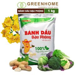 Bánh dầu đậu phộng Lavamix, bao 1kg, phân bón hữu cơ cho cây cảnh, hoa, rau, củ, quả |Greenhome