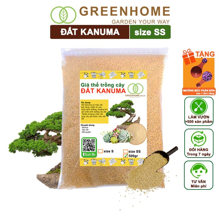 Đất Trồng Cây Kanuma, Bao 500gr, Nhiều Khoáng Chất, Giá Thể Trồng Sen Đá, Bonsai, Đỗ Quyên