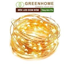 Đèn Led đom đóm Fairy Lights, 1 mét, 3 chế độ sáng, tặng kèm pin, tiện lợi, chịu nước, không hao điện |Greenhome