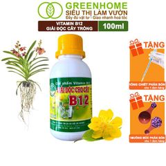 Chế Phẩm Vitamin B12 Greenhome, Chai 100ml, Chống Sốc, Phục Hồi Giải Độc Cho Lan, Cây Cảnh Khi Bị Bón Phân Quá Liều