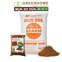 Mụn xơ dừa đã qua xử lý, chuyên trồng rau, hoa màu, dâu tây, cây ăn trái, thủy canh |Greenhome