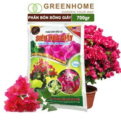 Phân bón hoa Giấy, bao 700gr, hữu cơ, giúp thân cứng cáp, ra bông nhiều, lâu tàn | Greenhome