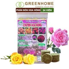 Phân bón hoa hồng, gói 24 viên, kích rễ, ra nhiều hoa, màu sắc đẹp