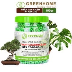 Phân tan chậm Rynan 230, chai 150gr, dưỡng lá xanh, bổ sung dinh dưỡng cho cây kiểng lá |Greenhome