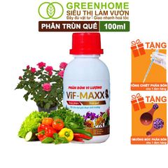 Phân Trùn Quế Greenhome, Lavamix, 100ml, Hữu Cơ Sinh Học, Thuỷ Phẩm Đậm Đặc, Bổ Sung Dinh Dưỡng, Cải Tạo Đất, Bón Rau, Hoa, Kiểng