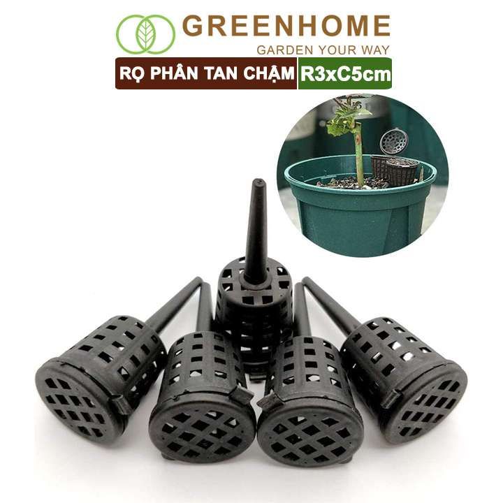 Rọ đựng phân tan chậm, R3xC5cm, cắm chậu, tiện lợi, tiết kiệm phân bón |Greenhome