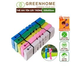 10 Thẻ Ghi Tên Cây Greenhome, D20xR2cm, Chất Liệu Nhựa PVC, Dễ Lắp Đặt, Tái Sử Dụng, Đánh Dấu Cây Trồng, Hạt Giống Rau, Hoa