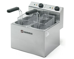 Sammic - Compact Fryer with 2 Removable Tanks - F-3+3/ F-8+8/ F-10+10 - Gastronorm Series