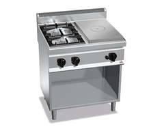 SOLID TOP + 2 OPEN BURNERS W/ CABINET - G7T4P2FM - BERTO'S