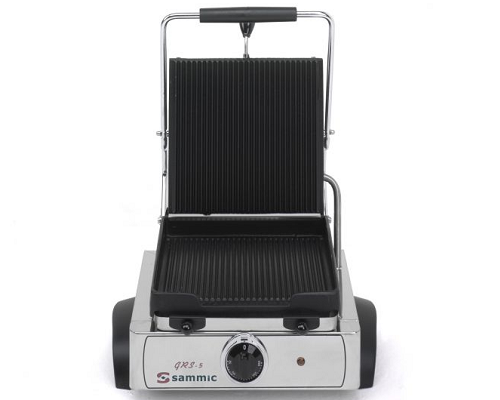 Sammic - Single Ribbed Contact Grill with Cover - GRS-5