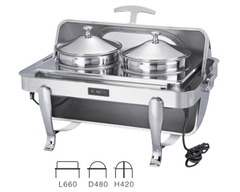 Kingo - Oblong Soup Station w/ Chrome Legs - TCS6805G