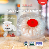  100gr Yến Sạch Xuất Khẩu Mỹ được USDA, FDA cấp phép - Nhiều Sợi, Nở Nhiều - Tặng kèm máy chưng yến 
