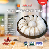  100gr Yến Sạch Xuất Khẩu Mỹ được USDA, FDA cấp phép - Nhiều Sợi, Nở Nhiều - Tặng kèm máy chưng yến 