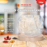  100gr Yến Sạch Miếng Vuông Nhiều Sợi, Nở Nhiều - Hộp 9-10 Lần Dùng - Tặng kèm thố sành cao cấp 