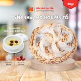  50gr Yến Thô Nguyên Tổ Ít Lông, Nhiều Sợi, Nở Nhiều - Hộp 6-7 Tổ - Tặng kèm thố sành cao cấp và nhíp 
