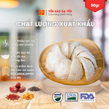  50gr Yến Sạch Xuất Khẩu Mỹ được USDA, FDA cấp phép - Nhiều Sợi, Nở Nhiều - Tặng thố sành cao cấp 