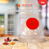  50gr Yến Sạch Tổ Góc Nguyên Chất Còn Sợi, Nở Nhiều - Hộp 9-10 Lần Dùng - Tặng kèm thố sành cao cấp 