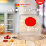  50gr Yến Sạch Miếng Vuông Nhiều Sợi, Nở Nhiều - Hộp 9-10 Lần Dùng - Tặng kèm thố sành cao cấp 