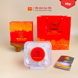  50gr Yến Sạch Miếng Vuông Nhiều Sợi, Nở Nhiều - Hộp 9-10 Lần Dùng - Tặng kèm thố sành cao cấp 