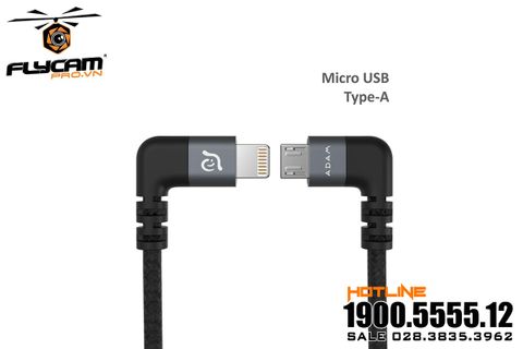 adam elements rc cable (gray, lightning to micro usb type-a)