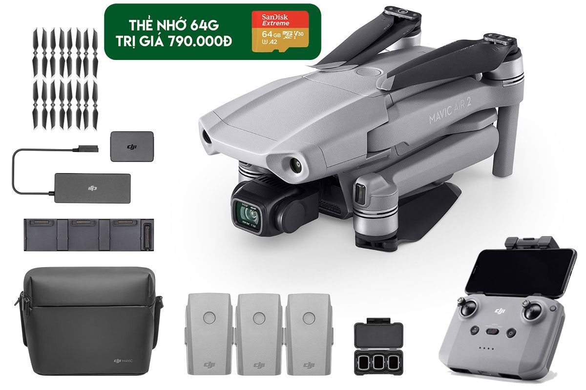 DJI MAVIC AIR 2 COMBO – NK-PP & Bảo Hành Độc Quyền từ 2010