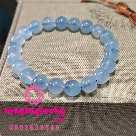 vòng tay đá phong thủy, vòng tay đá aquamarine, vòng tay mệnh thủy