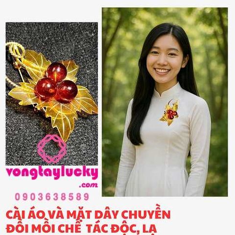  Cài áo Vintage chùm nho đồi mối (si Nhật) độc đáo 