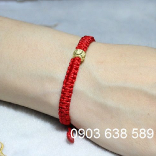 vong-tay-may-mắn mix charm bạc thật 7 li mạ vàng thắt dây may mắn