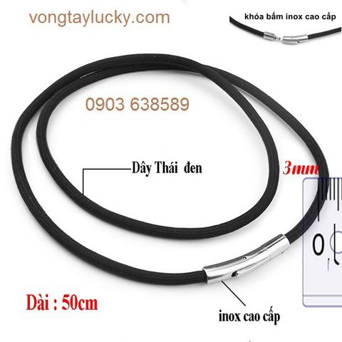 dây chuyền nam nữ, dây chuyền đẹp, dây cổ, dây cổ vải dù Thái Lan, dây cổ màu đen, dây cổ khóa inox, dây chuyền giá rẻ, vòng cổ, dây chuyền nam