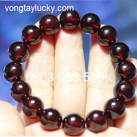 vòng tay đá phong thủy, vòng tay đá garnet hồng lựu, đá garnet hồng lựu đỏ, vòng tay mệnh hỏa, vòng tay 12li nam