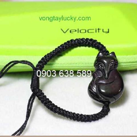 vòng tay hồ ly, hồ ly 9 đuôi, hồ ly đá phong thủy, hồ ly mệnh thủy, hồ ly đá núi lửa obsidian, hồ ly đá tự nhiên