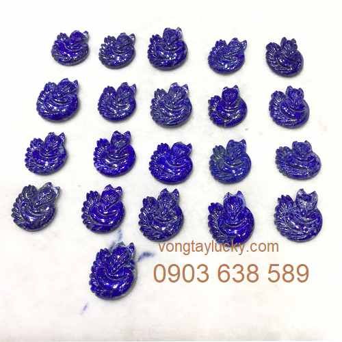 Mặt hồ ly 9 đuôi đá LAPIS LAZULI thiên nhiên 100%